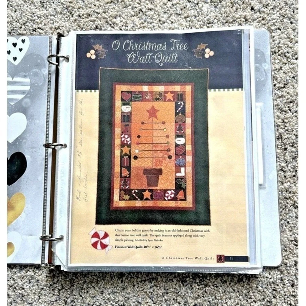Quilting Patterns 17 pages double-sided ring binder preowned